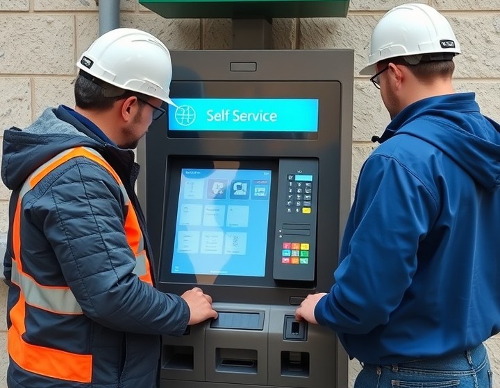 Terminal de autoservicio operativo en una sucursal